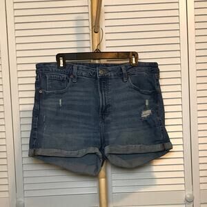 Old Navy O.G. Straight Ripped High-Rise Stretch Denim Jean Shorts 16